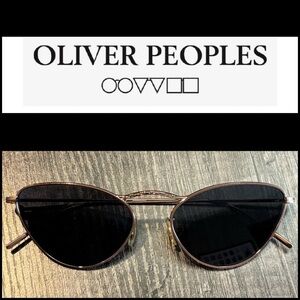 Oliver Peoples LELAINA OV1239S Sunglasses Soft Rose Gold/Blue Lenses